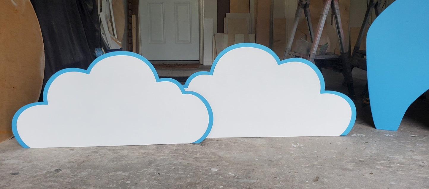 Rocketship with clouds