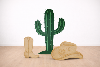 Wood Cactus Hat Boot