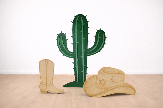 Wood Cactus Hat Boot
