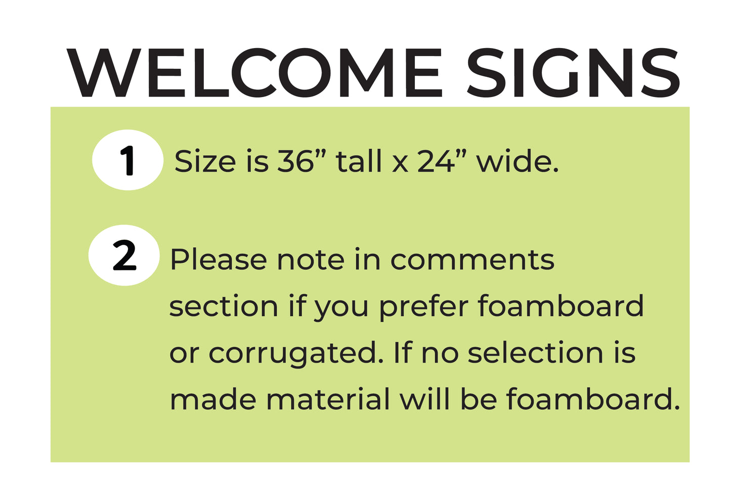 WELCOME SIGN