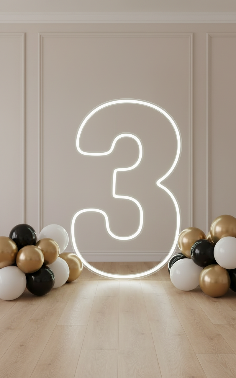 Neon Numbers and Letters
