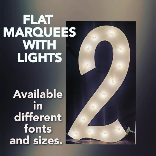 4FT. Flat Marquee Numbers with Lights