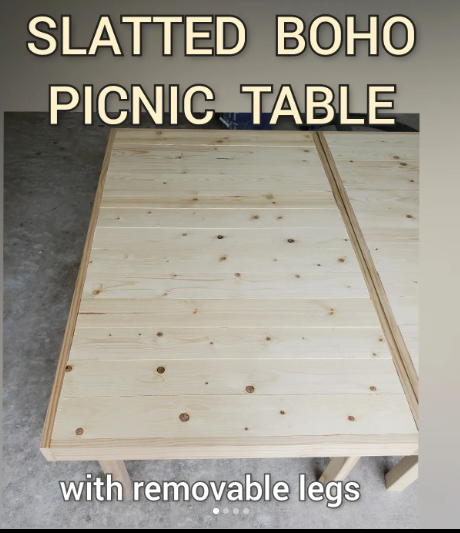 Slatted Boho Table